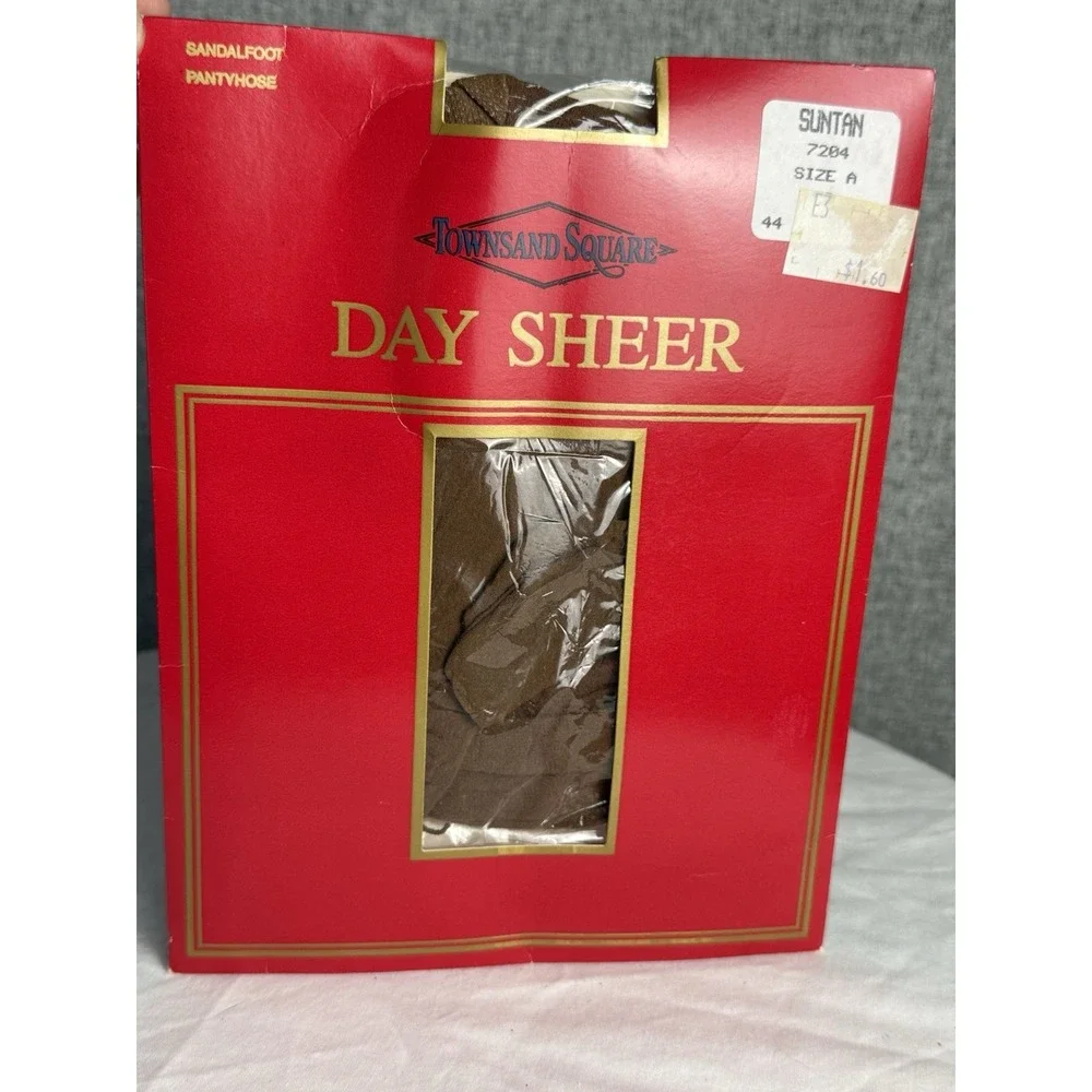 Vintage 80s/90s Sears Townsand Square Pantyhose Stockings‎ Suntan Size A NIB